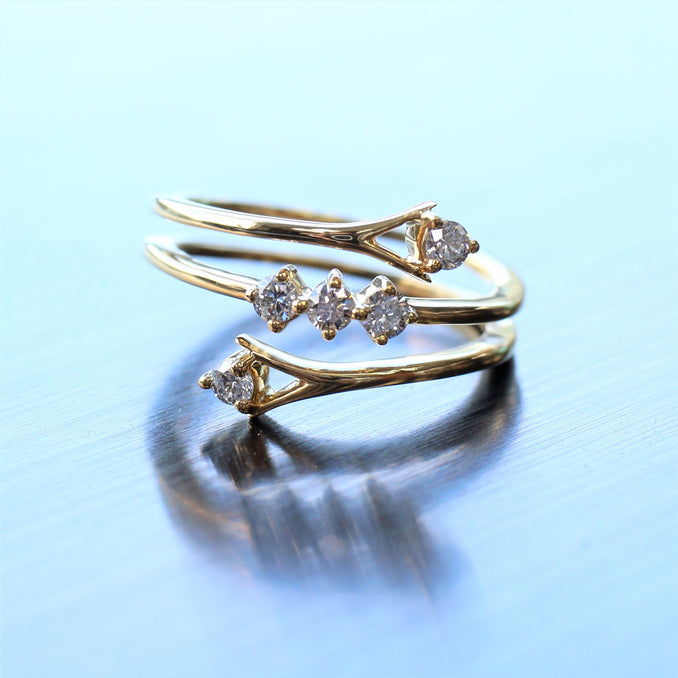 Three Layer 0.30ctw Lab Grown Diamond Ring <br> R-00699WHT