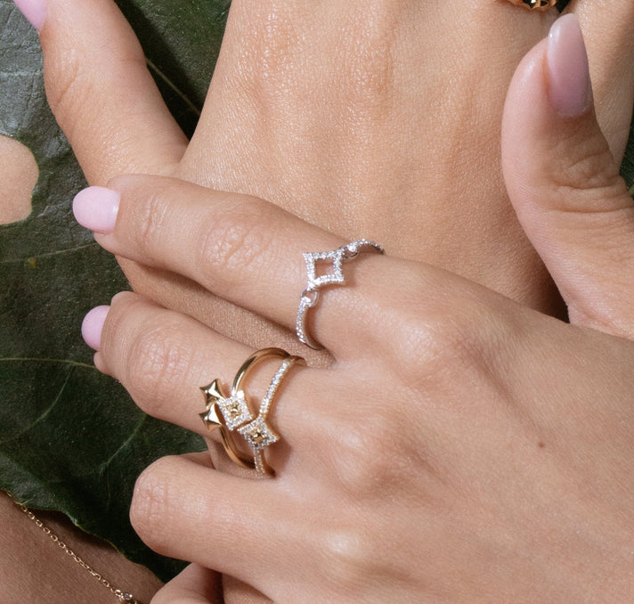 Sparkle Link 0.20ctw Lab Grown Diamond Ring <br> R-00690WHT