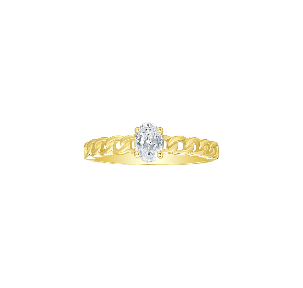 Lab Grown Diamond 0.47ctw Linking Chain Ring R01975WHTラボグロウンダイヤモンド