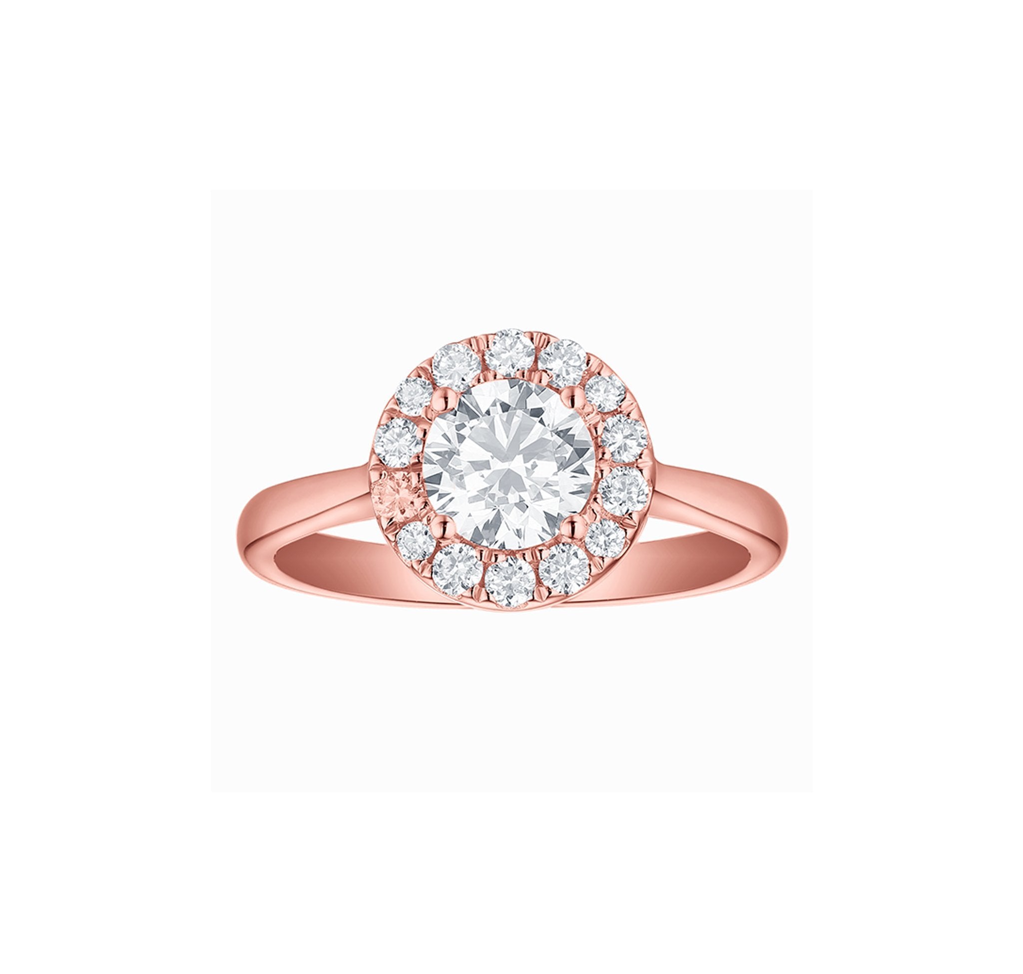 Engagement 1.35ct Halo Ring <br> R-00062WHT