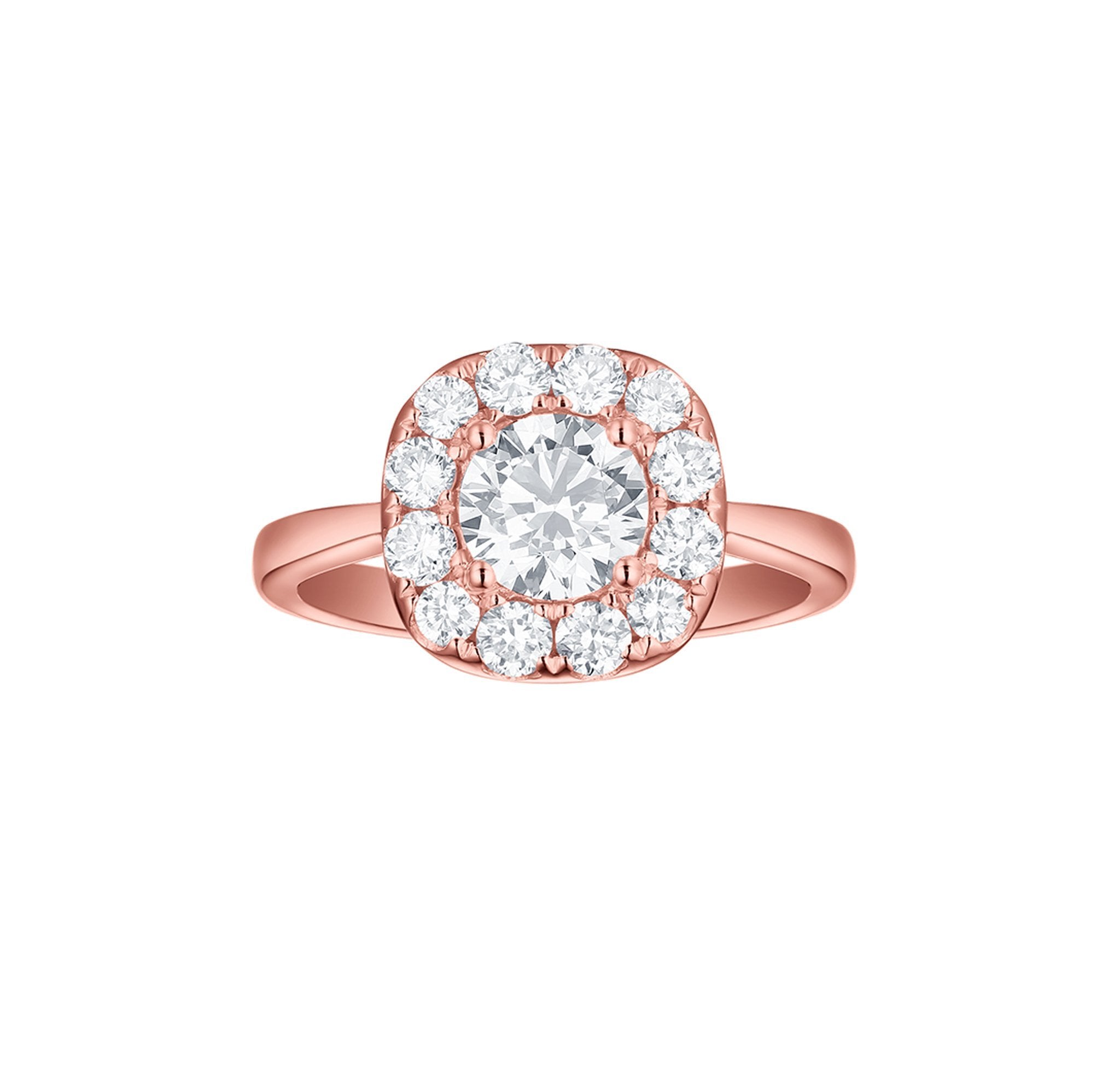 Engagement 1.73ct Cushion Halo Ring <br> R-00072WHT