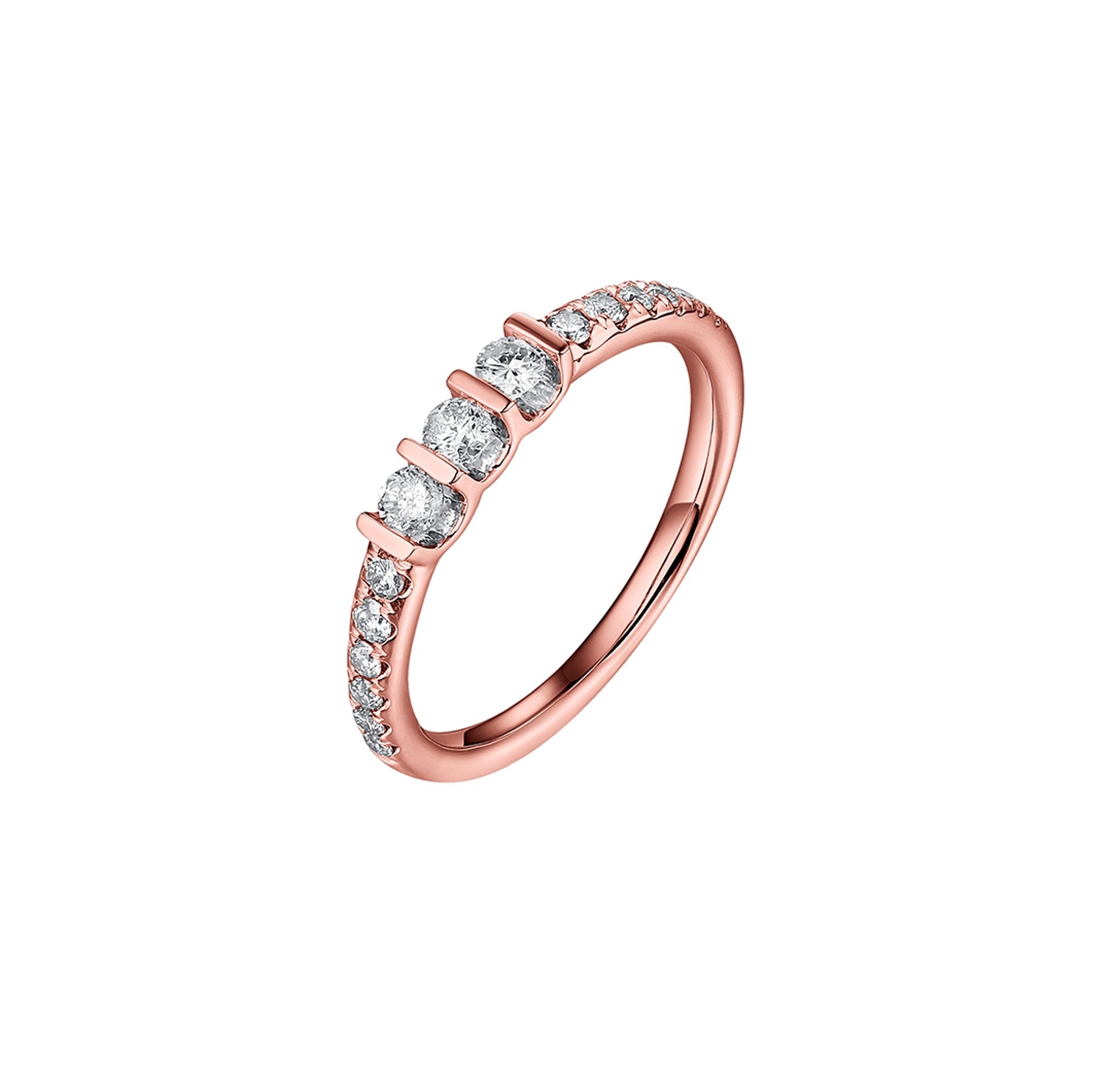 Essentials 0.48ct Three Stone Stackable Band <br> R-00260WHT