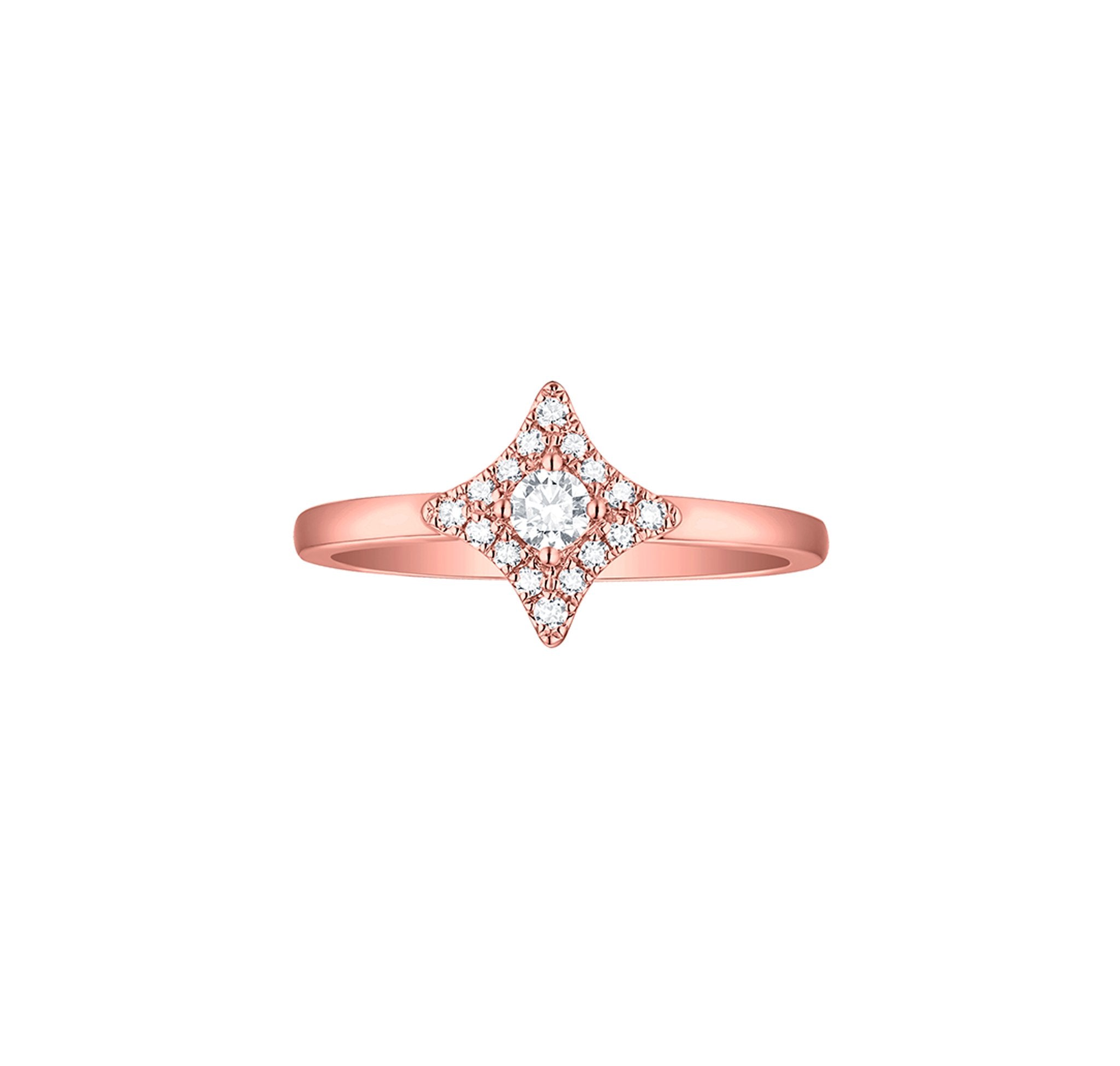 Smiling Rocks Lab Grown Diamond Sparkle Ring in 10K 0.24ctw Rose Gold 