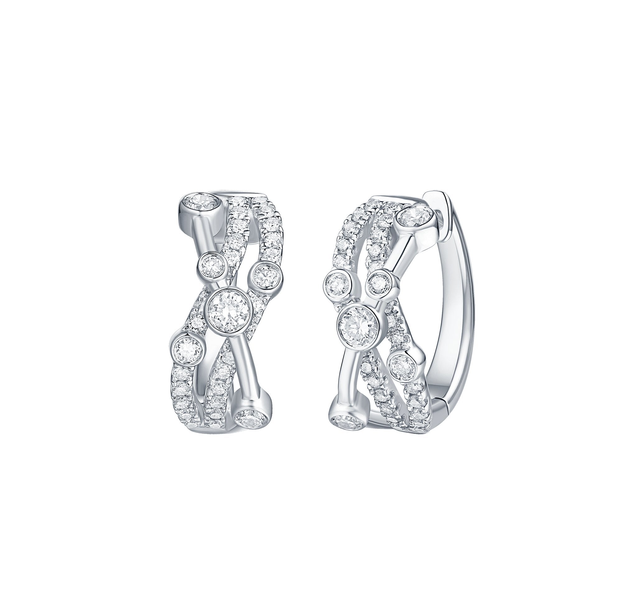 Bubbly 0.83ct Lab Grown Diamonds Earrings <br> E-00325WHT