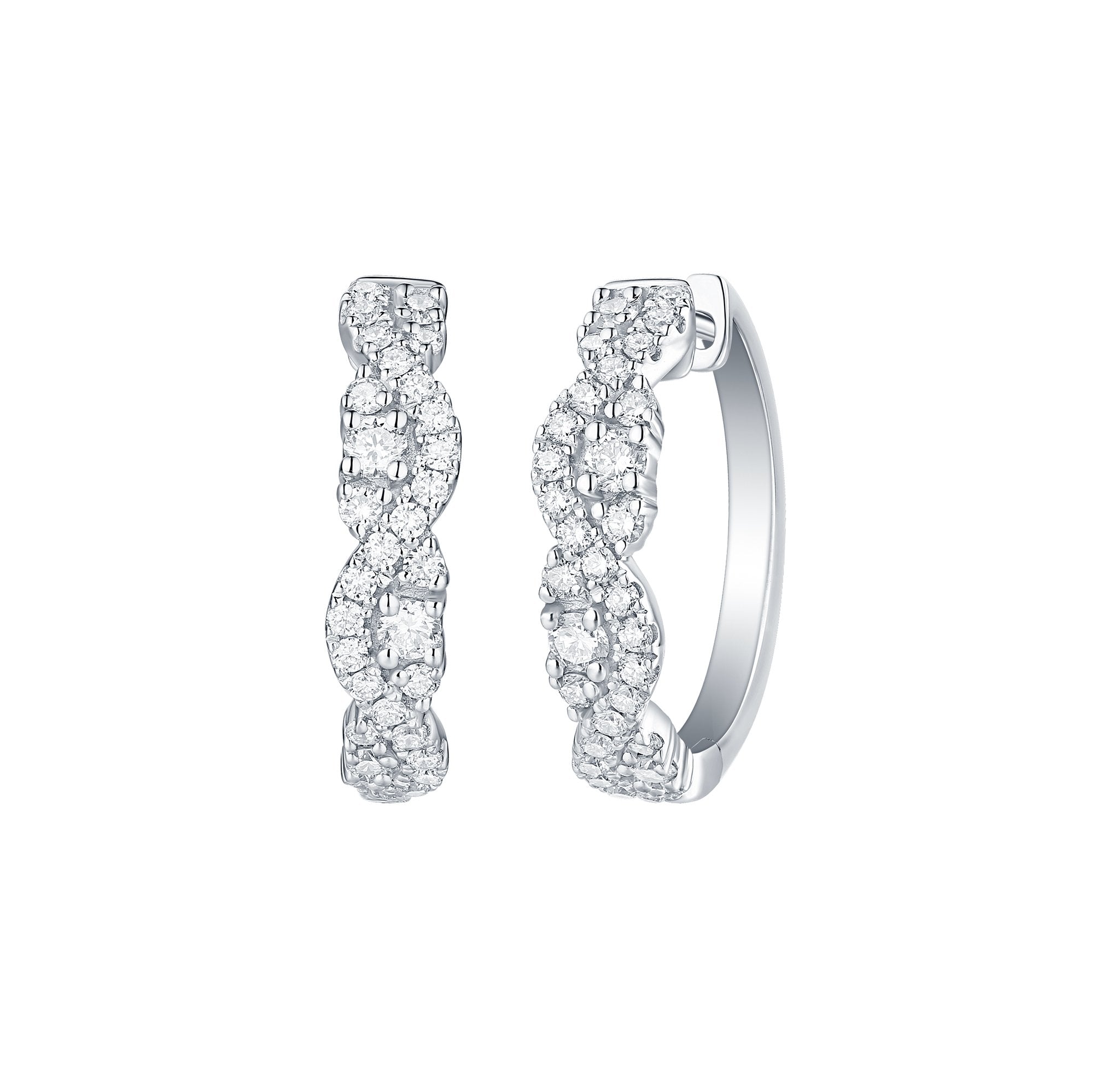 Drizzle 0.89ct Lab Grown Diamond Earrings <br> E-00360WHT