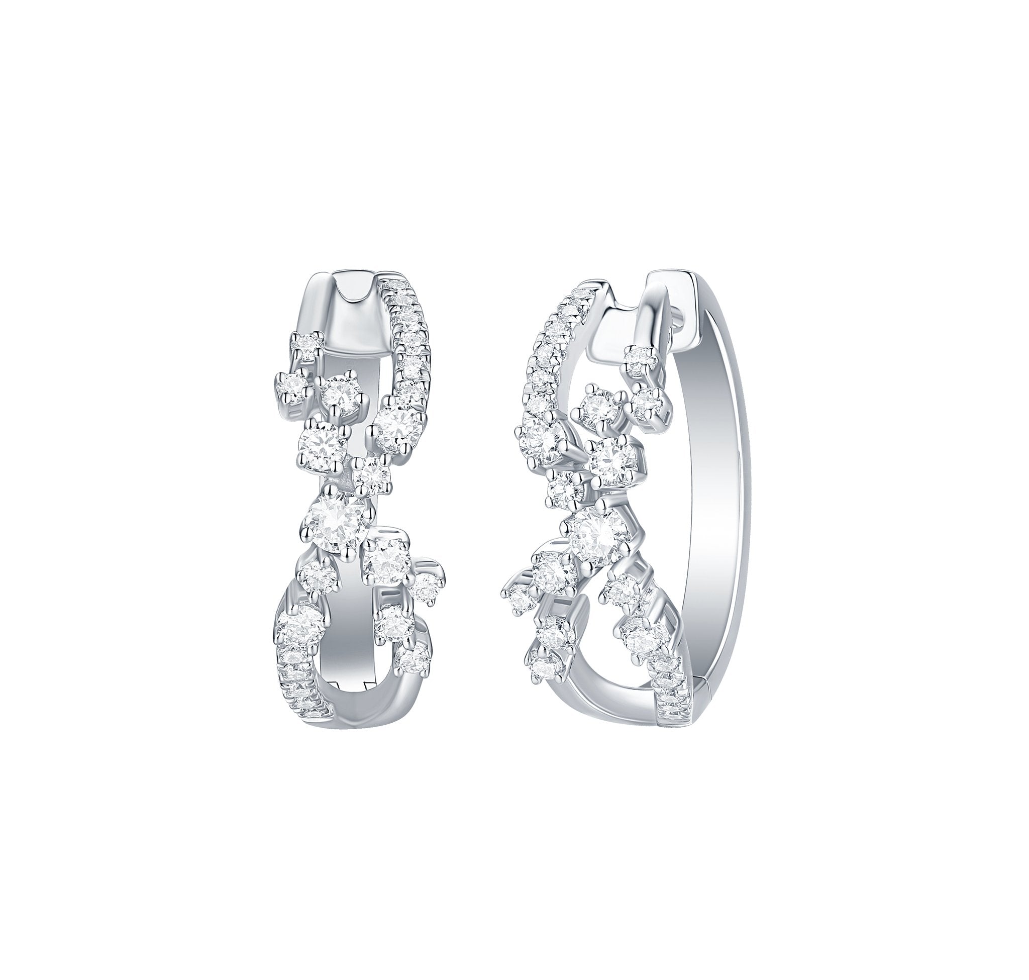 Drizzle 0.78ct Lab Grown Diamond Earrings <br> E-00362WHT
