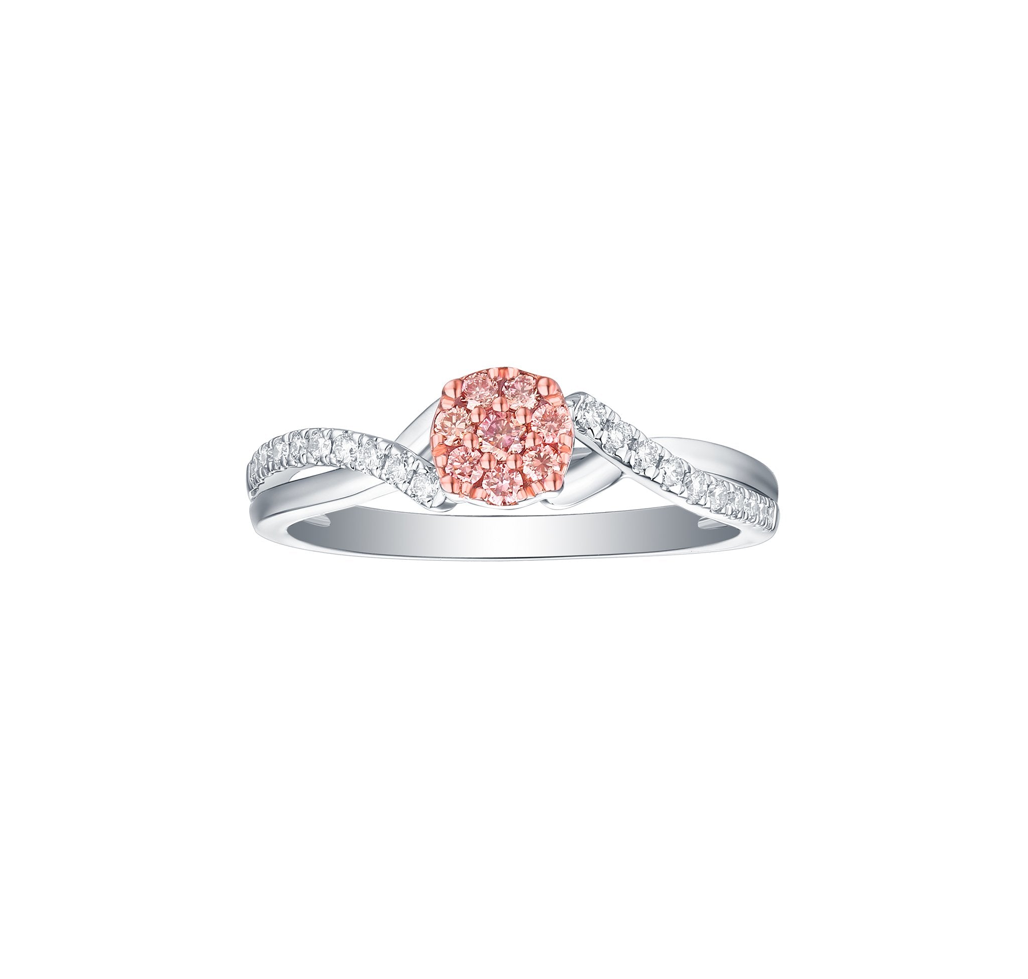 Souffle Pink 0.28ctw Lab Grown Diamond Ring <br> R-00502PNK