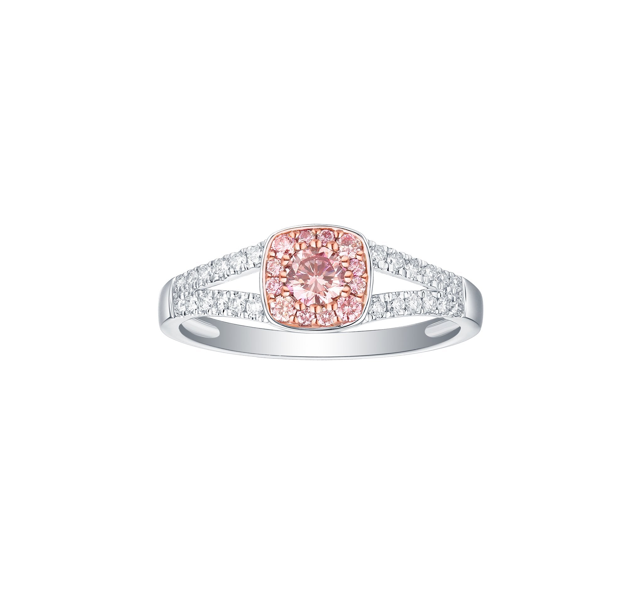 Souffle Pink 0.52ctw Lab Grown Diamond Ring <br> R-00504PNK