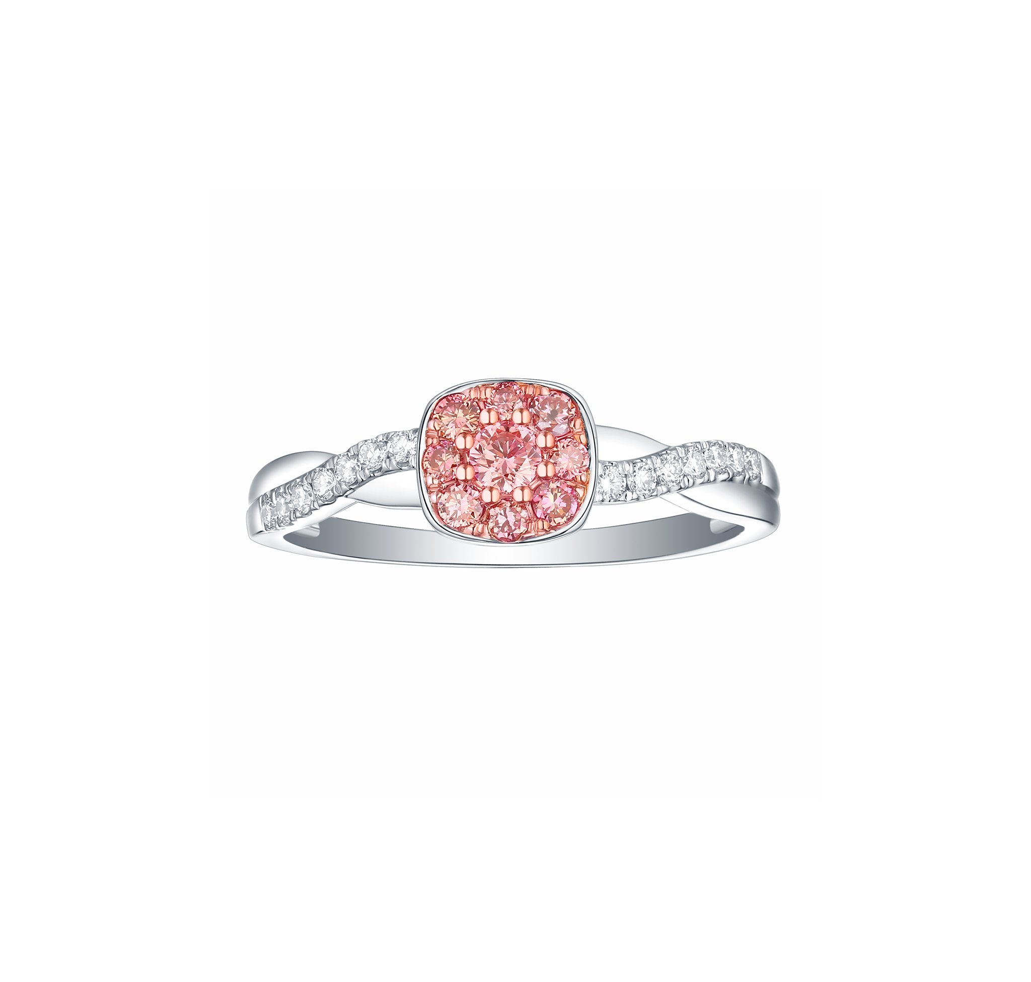 Souffle Pink 0.33ctw Lab Grown Diamond Ring <br> R-00505PNK
