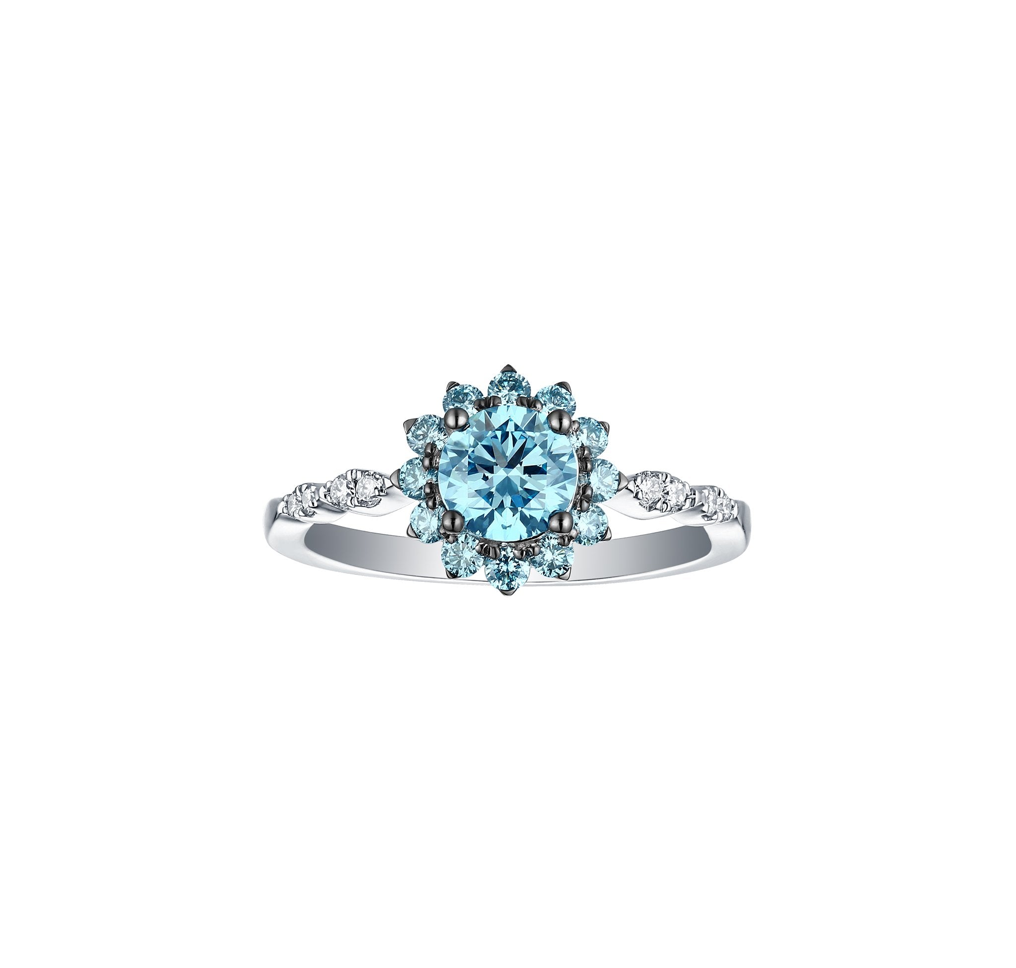 Blush Blue 1.13ctw Fancy Diamond Ring <br> R-00511BLU