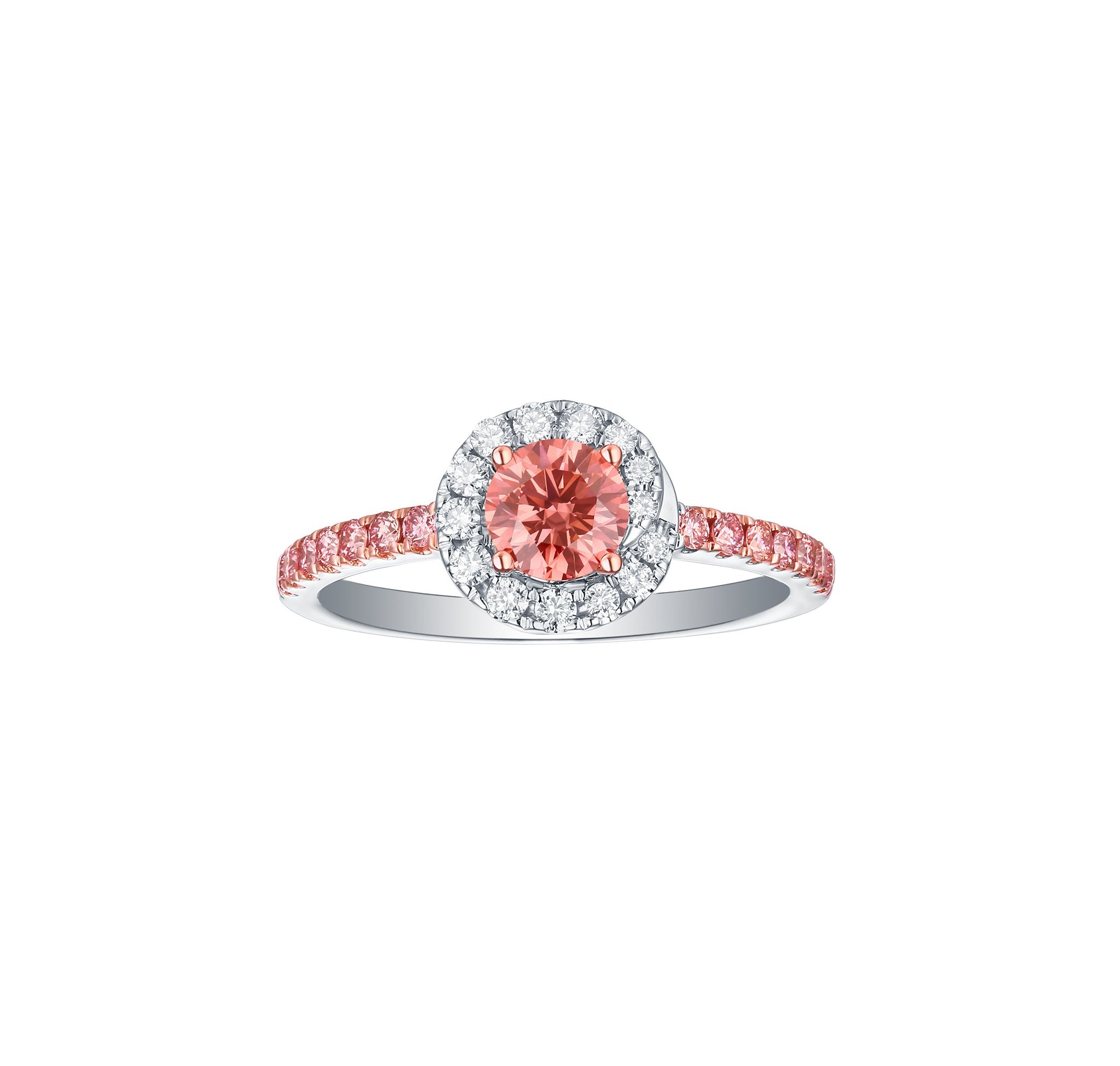 Souffle Pink 0.91ctw Lab Grown Diamond Ring <br> R-00472PNK