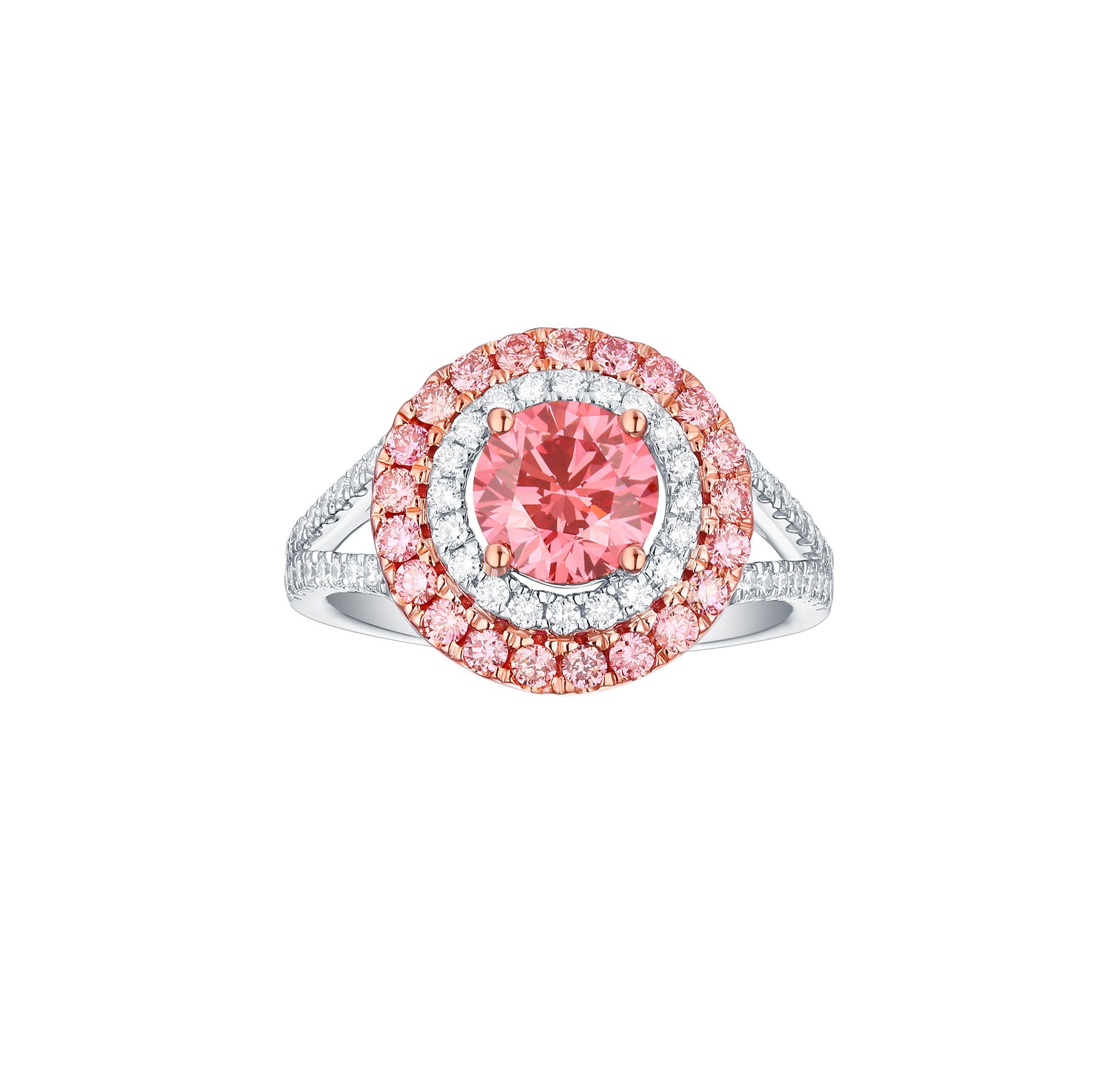 Souffle Pink 2.14ctw Lab Grown Diamond Ring <br> R-00473PNK