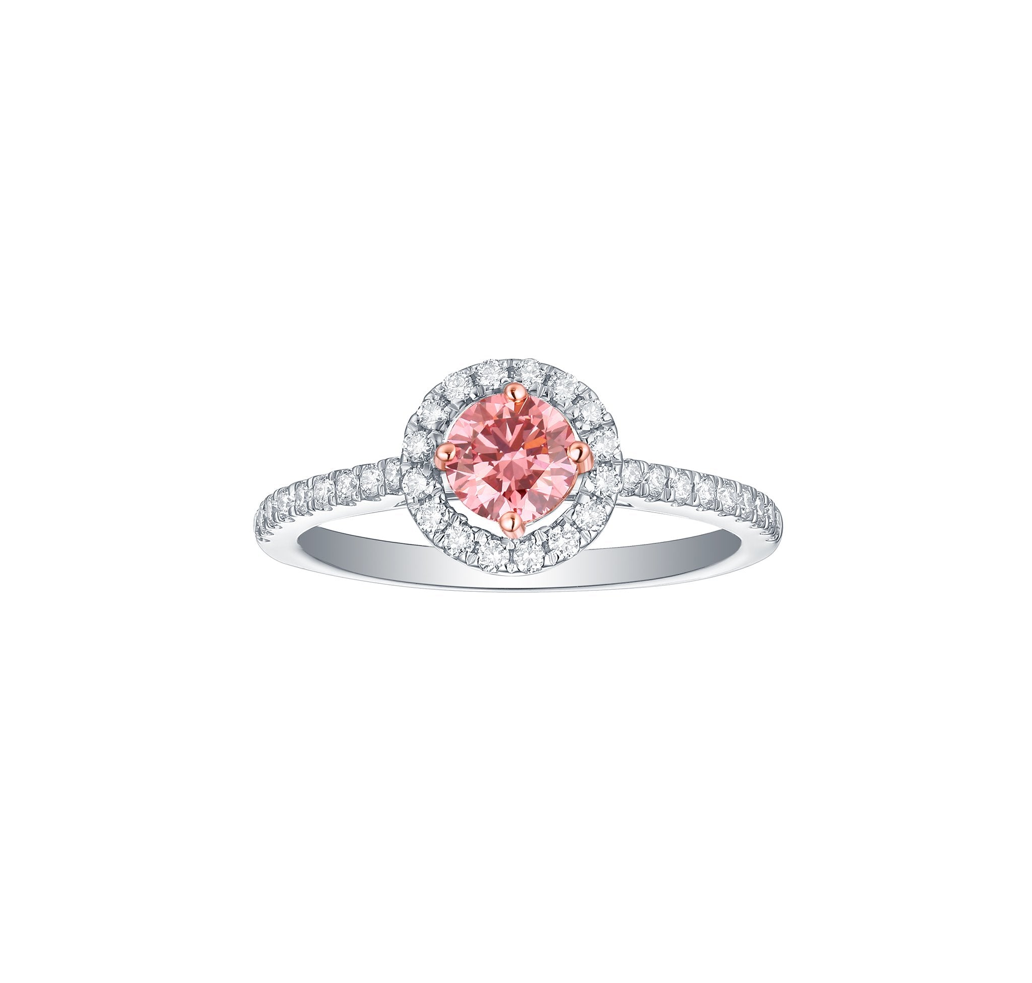 Souffle Pink 0.77ctw Lab Grown Diamond Ring <br> R-00474PNK