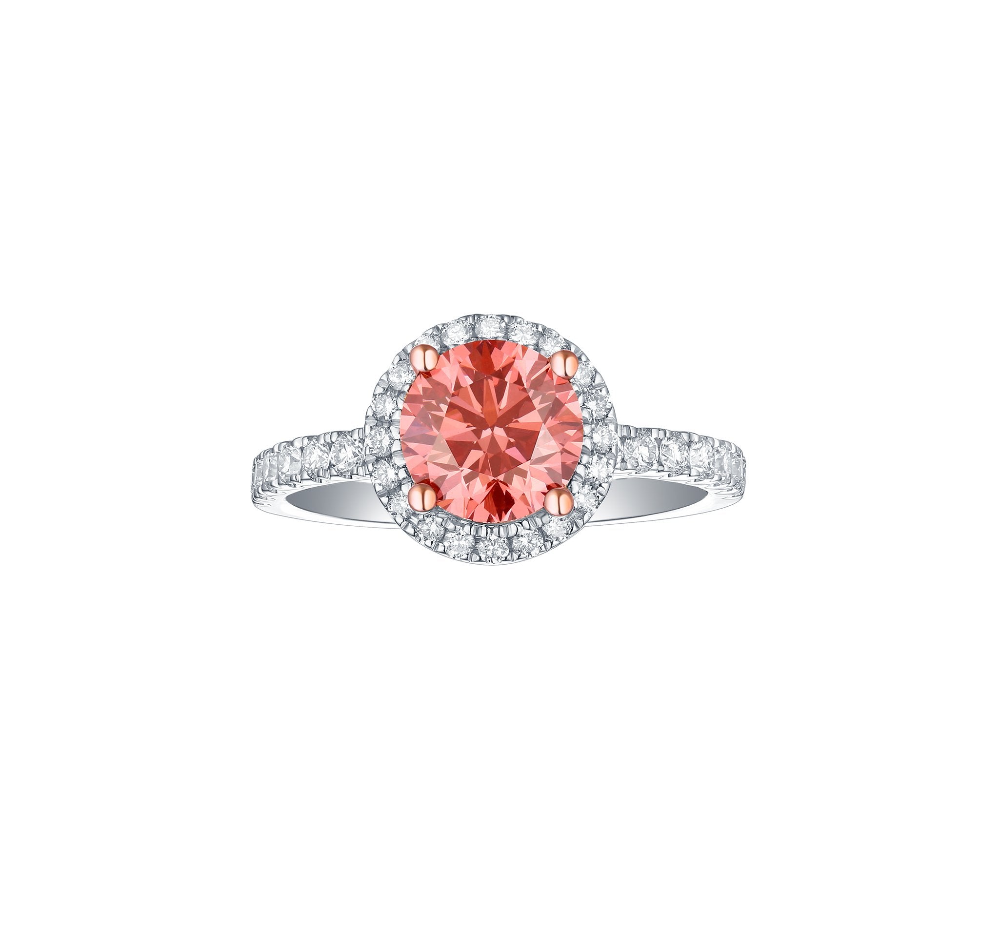 Souffle Pink 2.12ctw Engagement Lab Grown Diamond Ring <br> R-00477PNK