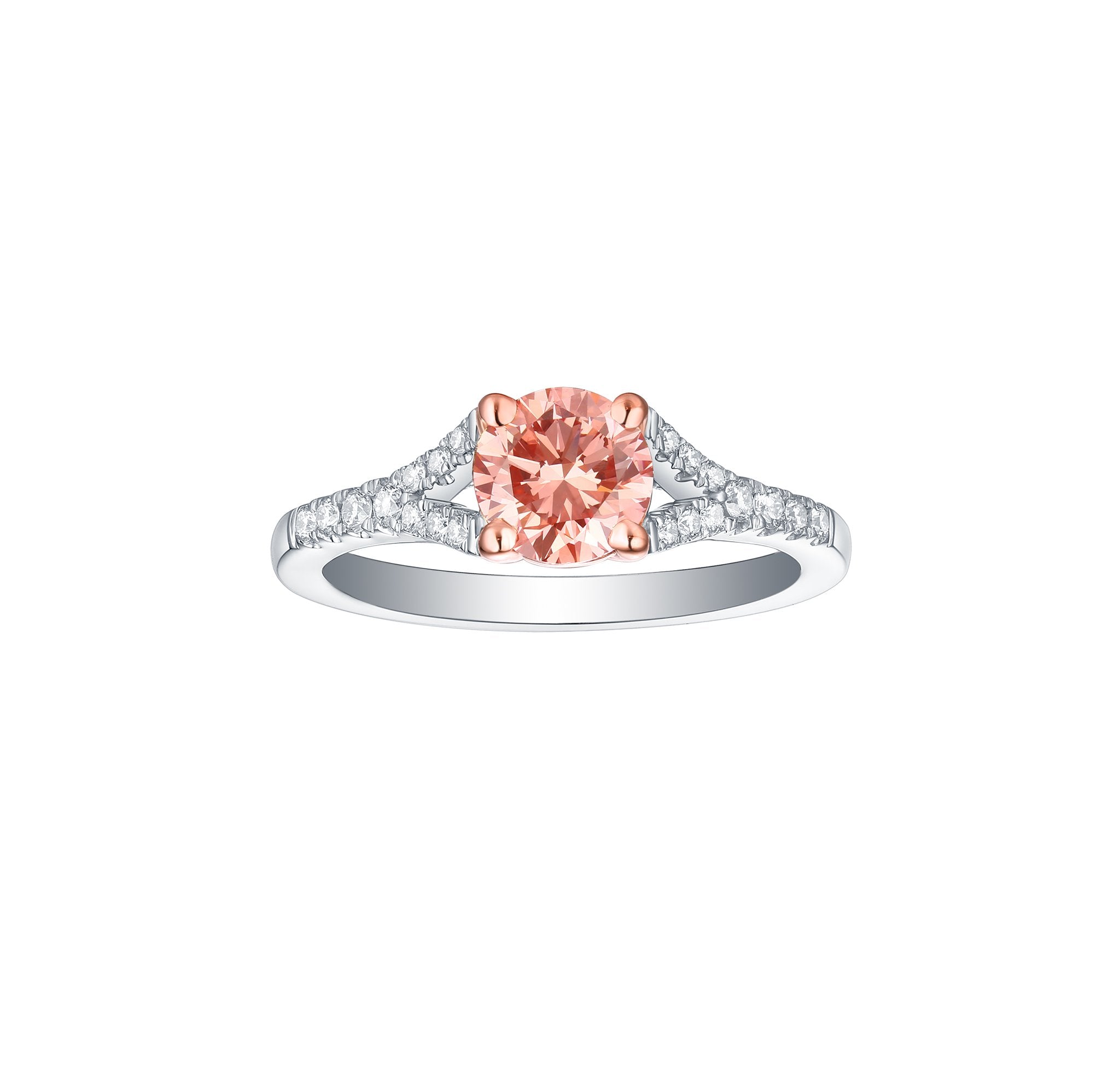 Souffle Pink 1.18ctw Lab Grown Diamond Ring <br> R-00486PNK