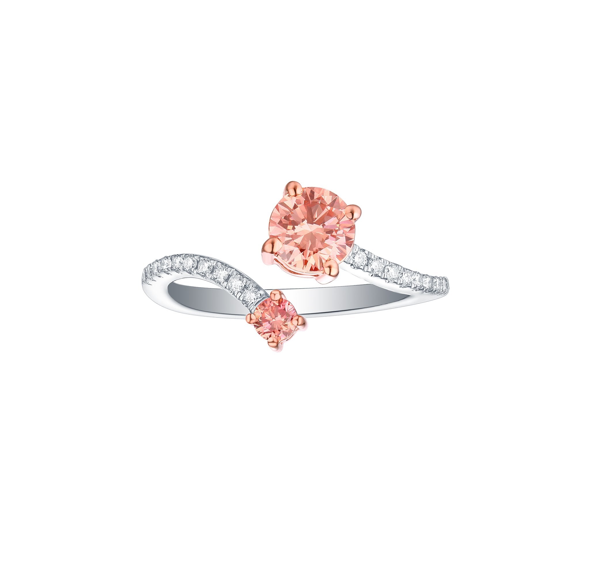 Souffle Pink  0.94ctw Lab Grown Diamond Ring <br> R-00487PNK