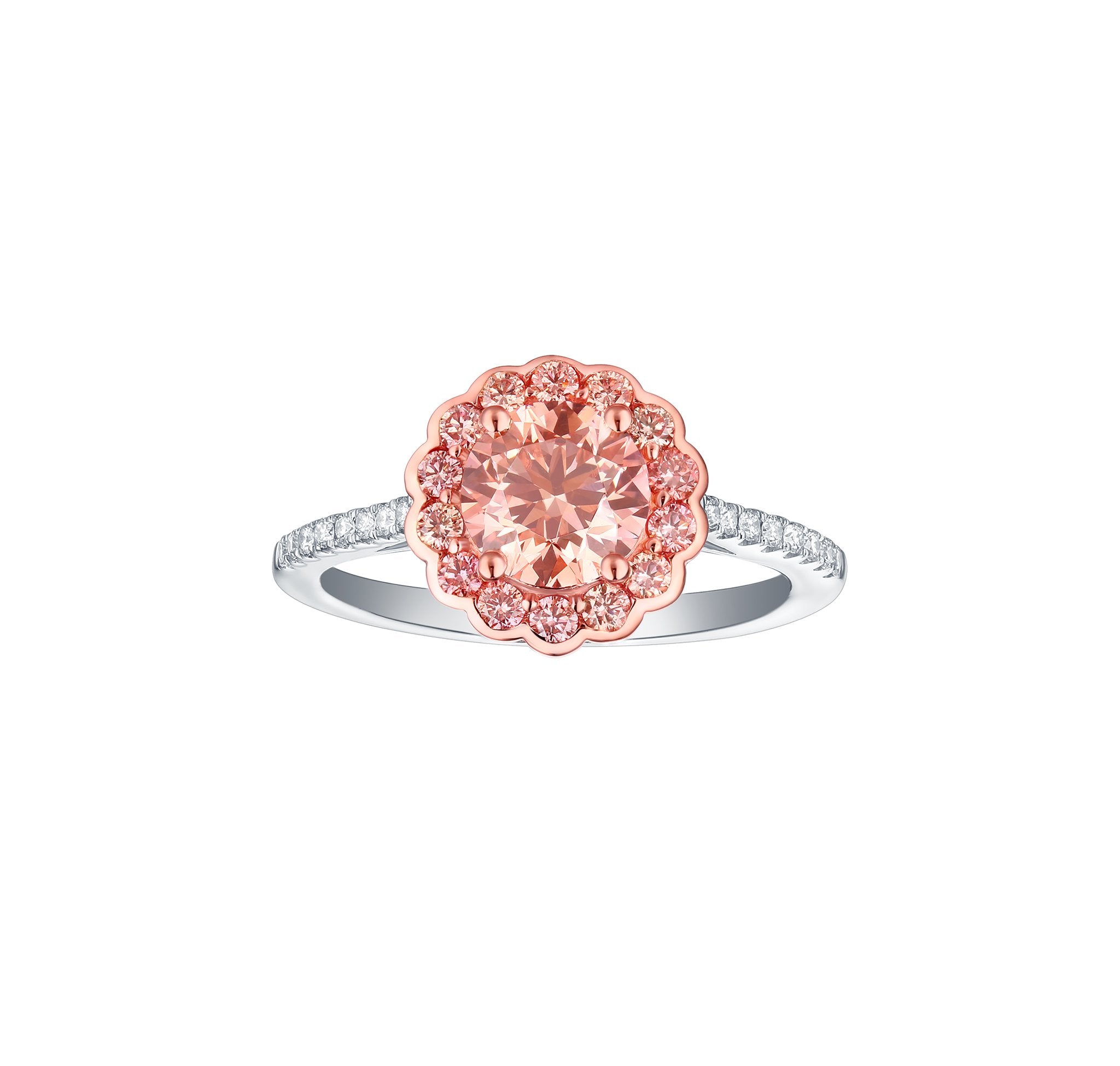 Souffle Pink  1.60ctw Lab Grown Diamond Ring <br> R-00489PNK
