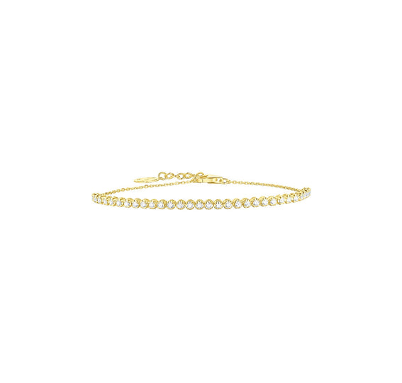 Smiling Rocks Lab grown diamond Bubbly Chain Bracelet in 10k 0.63ctw Yellow Gold