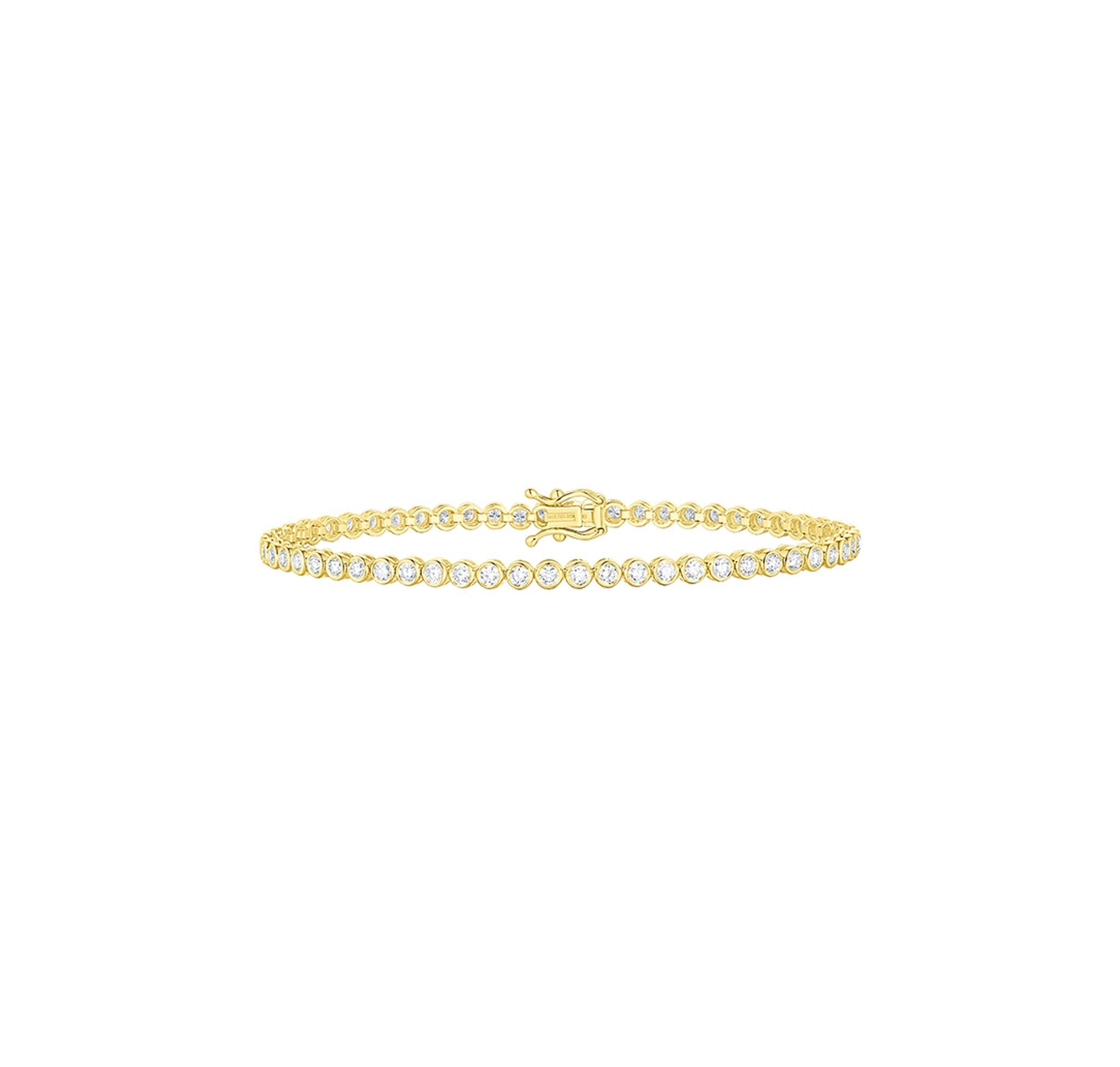 Smiling Rocks Lab grown diamond Bubbly Tennis Bracelet in 10k 1.94ctw Yellow Gold