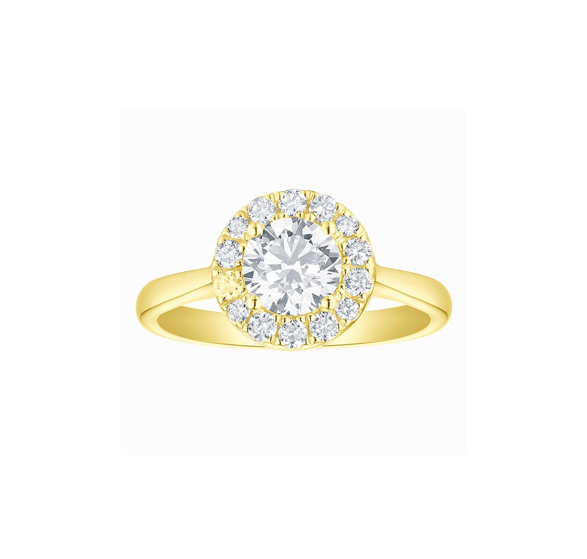 Engagement 1.35ct Halo Ring <br> R-00062WHT