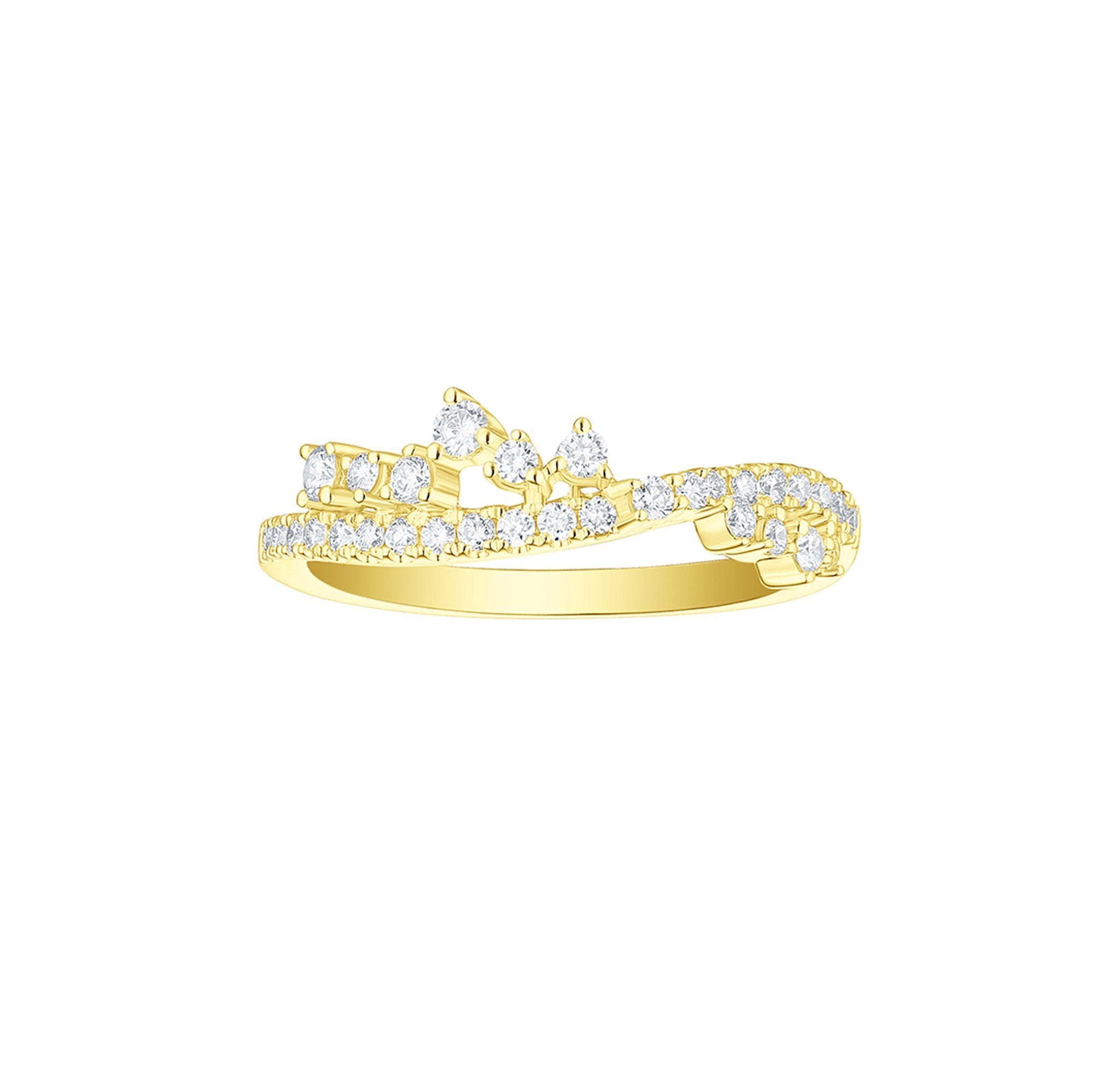 Smiling Rocks Lab Grown Diamond Drizzle Fashion Ring in 10k 0.39ctw Yellow Gold