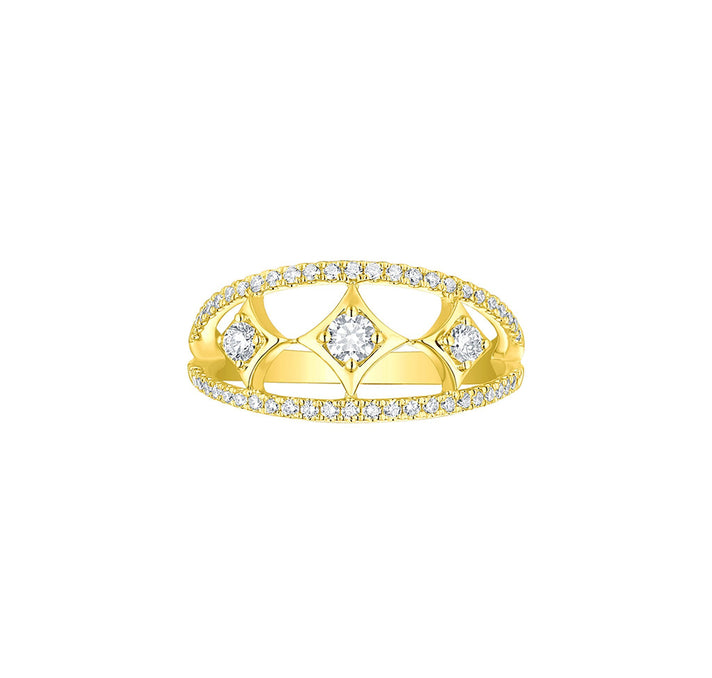 Smiling Rocks Lab Grown Diamond Sparkle Ring in 10K 0.53ctw Yellow Gold 