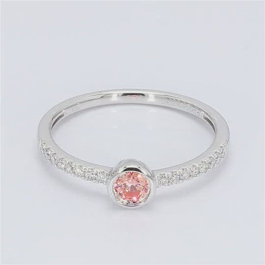 Souffle Pink 0.32ctw Lab Grown Diamond Ring <br> R-00276PNK