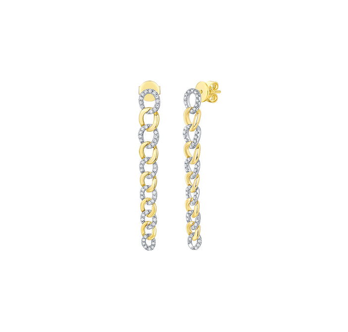 Lab Grown Diamond 0.52ctw Chain Dangling Earrings <br>E-01990WHT<br>ラボグロウンダイヤモンド