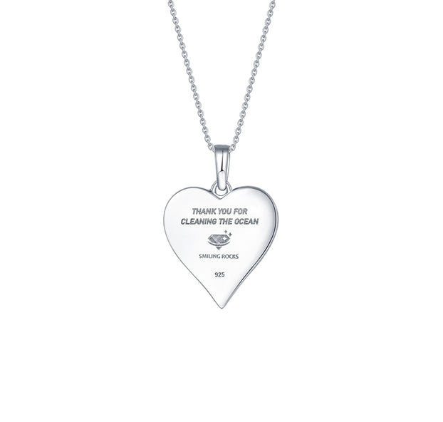 Sparkle Heart Pendant For cleaning the ocean<br> SRP-00929BLU<br>ラボグロウンダイヤモンド
