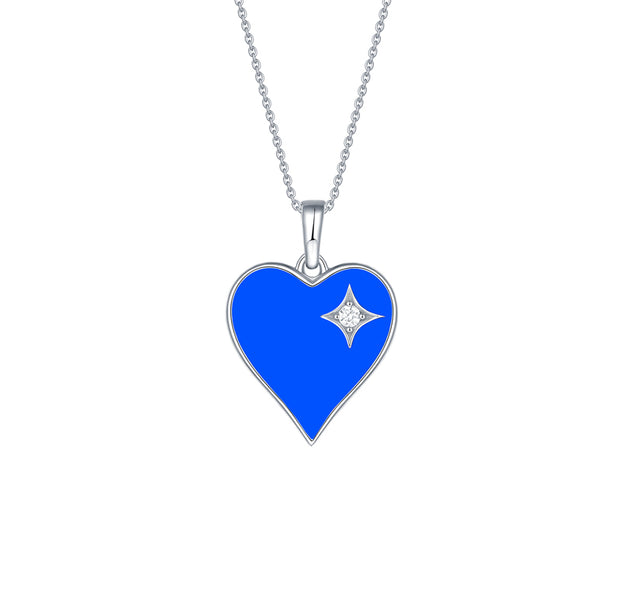 Sparkle Heart Pendant For cleaning the ocean<br> SRP-00929BLU<br>ラボグロウンダイヤモンド